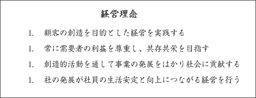 株式会社アテネコンピュータシステムの経営理念